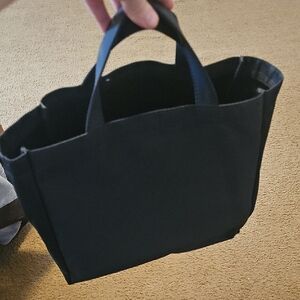 Black Canvas Tote Bag - Minimal Carryall